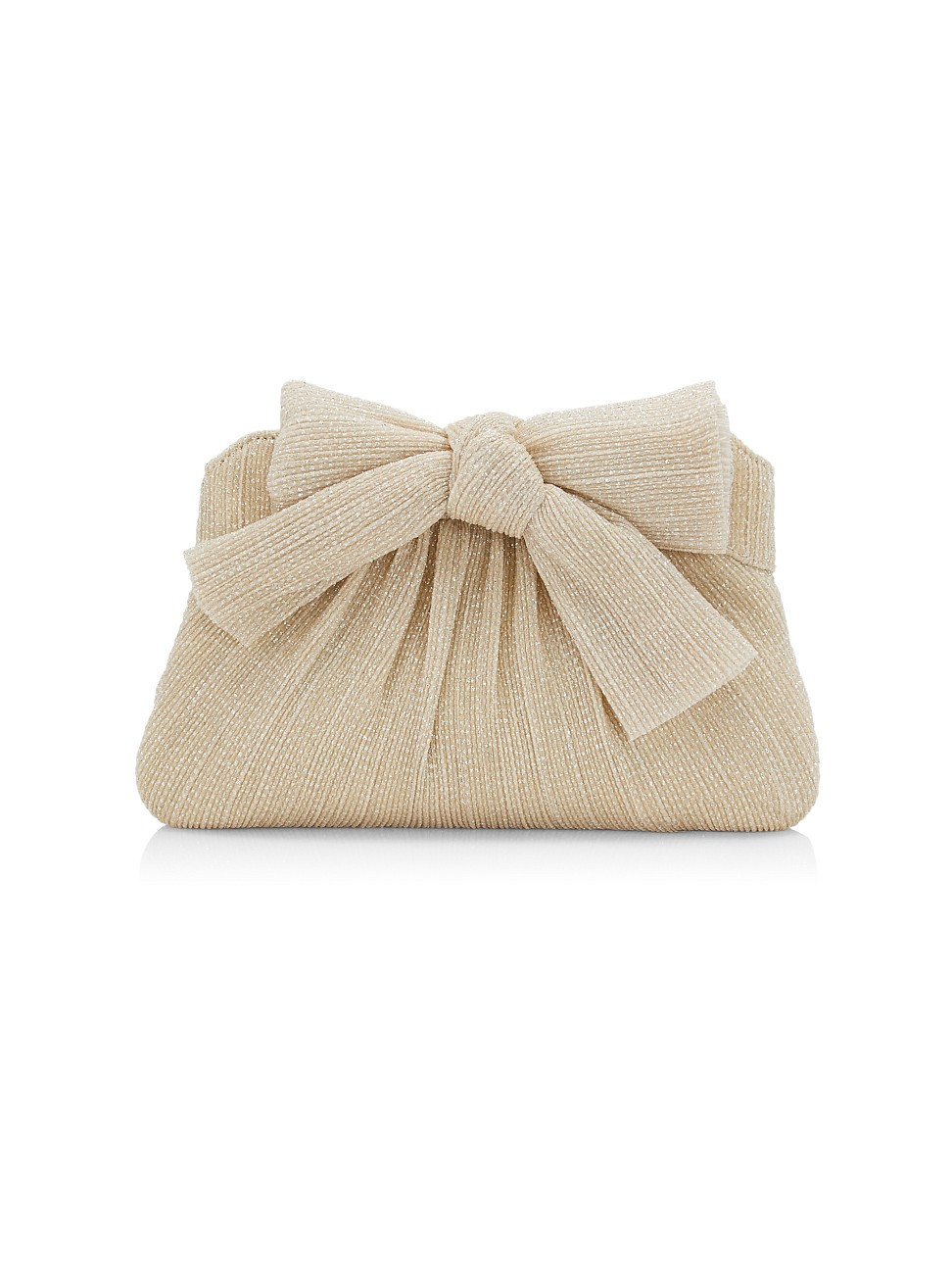 Women's Rayne Pleated Frame Glitter Clutch - Cream Sparkle | Saks Fifth Avenue