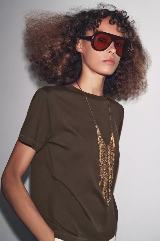 MERCERISED COTTON T-SHIRT | Zara UK