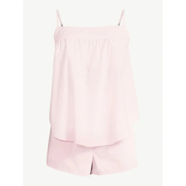 Joyspun Women's Swiss Dot Cami Top and Shorts Sleep Set, 2-Piece, Sizes S to 3X | Walmart (US)