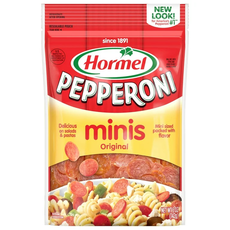 HORMEL Pepperoni Minis, Pizza Topping, Gluten Free, Refrigerated, 5 oz Plastic Package | Walmart (US)