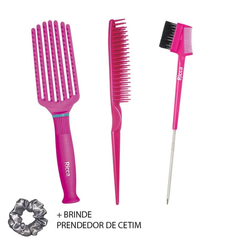 KIT PARA PENTEADO BABY HAIR E FITAGEM RICCA (3 PRODUTOS) | Beleza Na Web (BR)