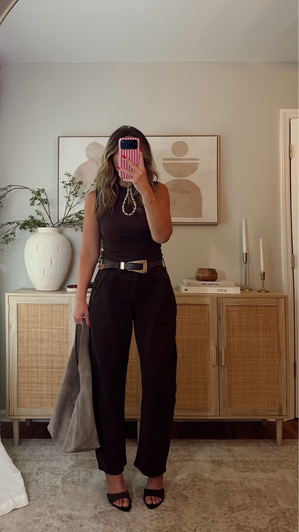chic pre-fall mono chromatic look! size S top + 27 curve love denim. i have these in 2 colors and the brown pair feels bigger. i think id size down 1 in these. use code LEANN35 on my top or anything vici! abercrombie, abercrombie denim, abercrombie style

#LTKootd