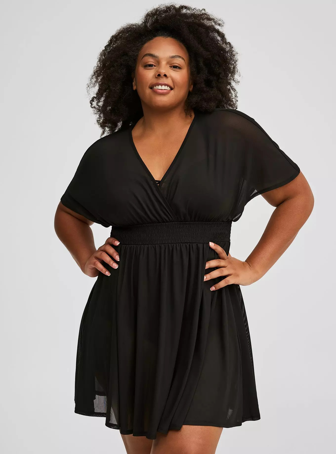 Mesh Smock Waist Coverup Dress | Torrid (US & Canada)