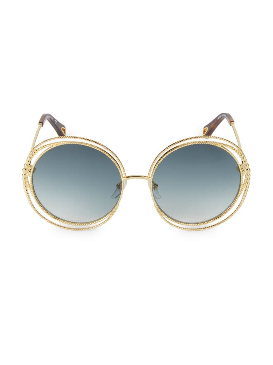 Carlina Chain 58MM Round Sunglasses | Saks Fifth Avenue