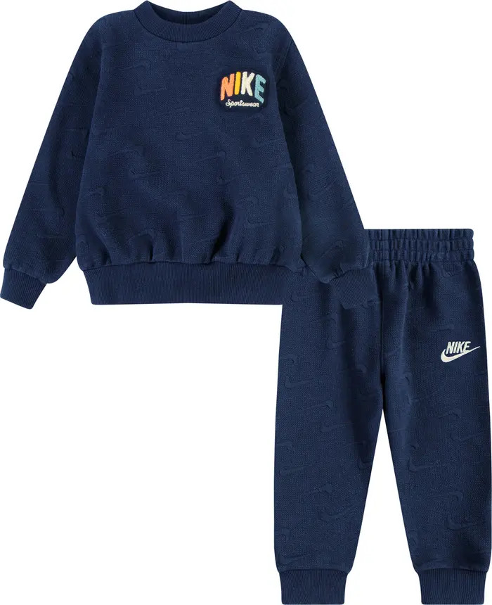Kids' Swoosh Sweatshirt & Joggers Set | Nordstrom Rack