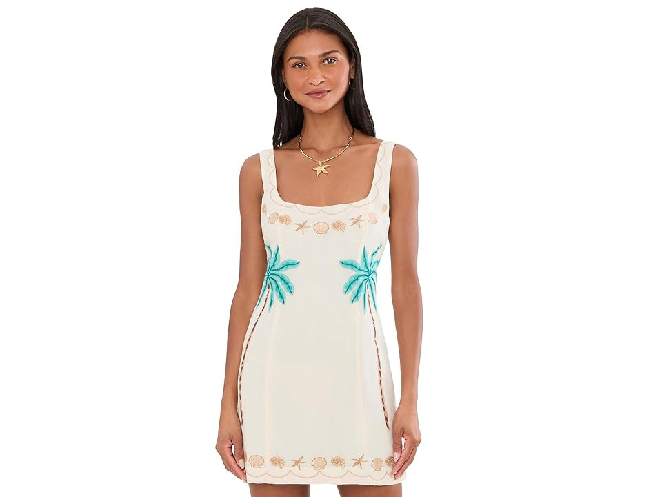 Show Me Your Mumu Steph Mini Dress Women's Dress Beachfront Embroidery: SM, Linen/Rayon | Zappos.com