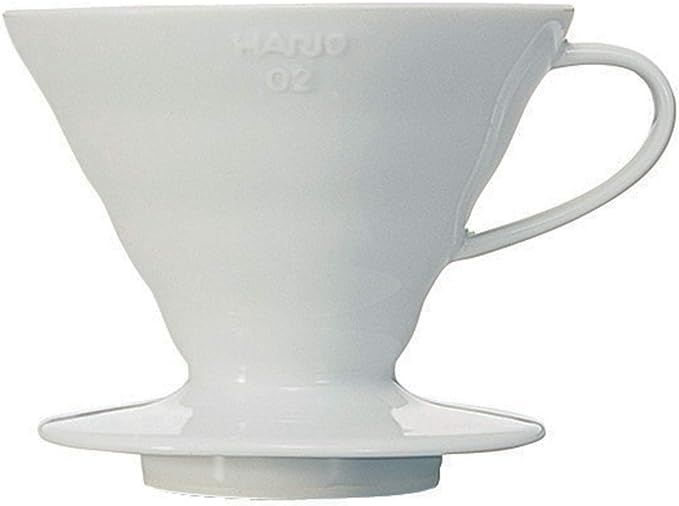Hario V60 Ceramic Coffee Dripper Pour Over Cone Coffee Maker Size 02, White | Amazon (US)