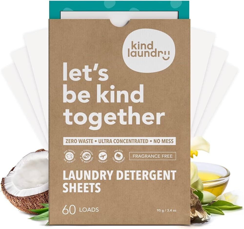 Kind Laundry Detergent Sheets, All Natural Travel Friendly Biodegradable Washing Eco Soap Strips ... | Amazon (CA)