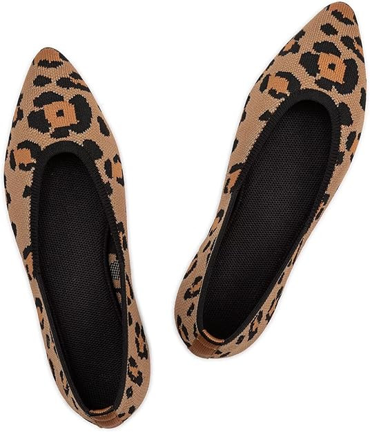 Frank Mully Womens Pointed Toe Flats Knit Dress Shoes Comfort Women Shoes Slip On Shoes for Woman... | Amazon (US)