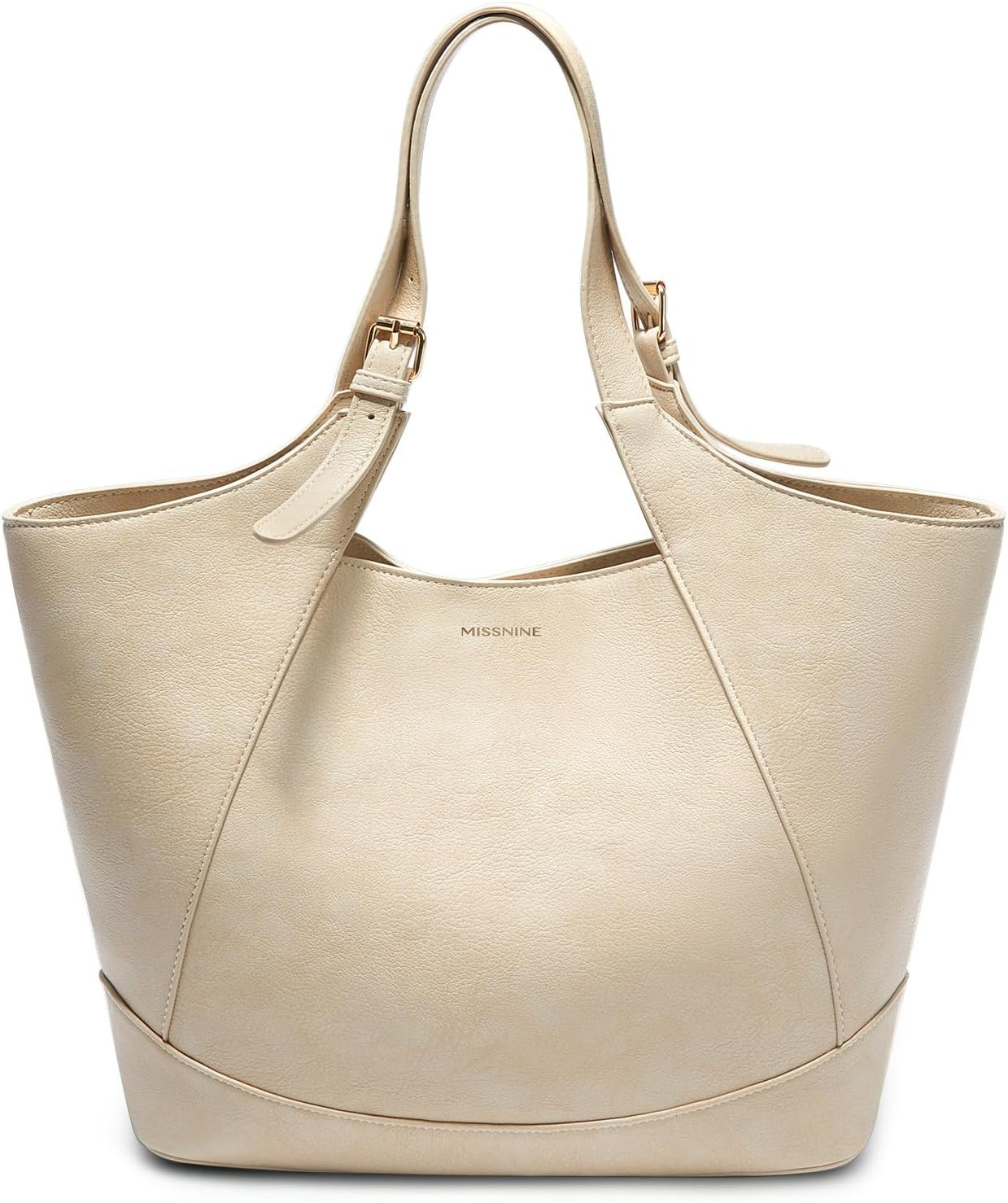 Missnine Large Tote Bag for Women Work, Vegan Leather Purses for Women, Ladies Travel Hobo Handbag with Adjustable Top-handle | Amazon (US)