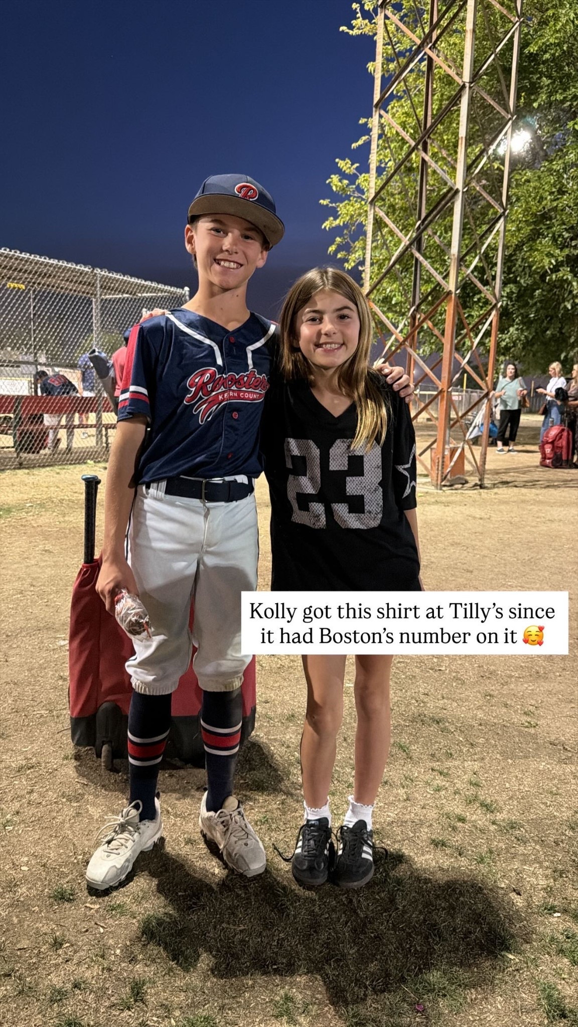 Kolly got this shirt at Tilly’s since it had Boston’s number on it 🥰