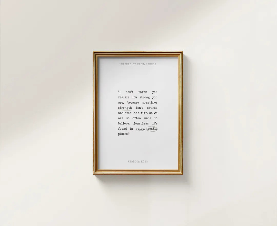 Divine Rivals Art Print Book Quote Rebecca Ross Letters of Enchantment Bookish Art Bookish Print ... | Etsy (US)