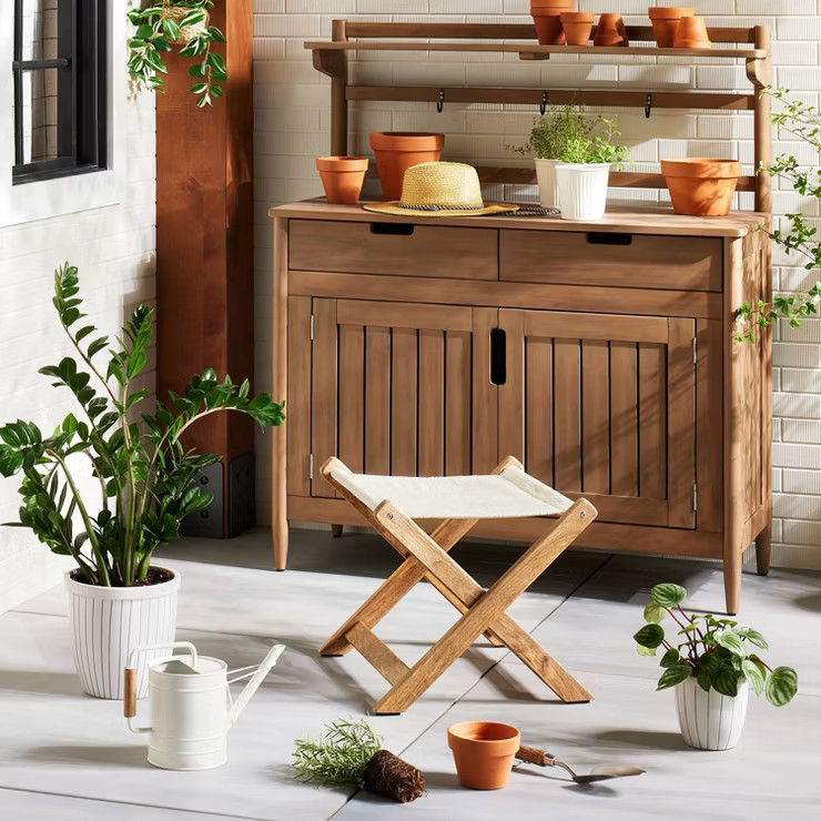 2.88L Painted Metal Watering Can Cream - Hearth & Hand™ with Magnolia | Target