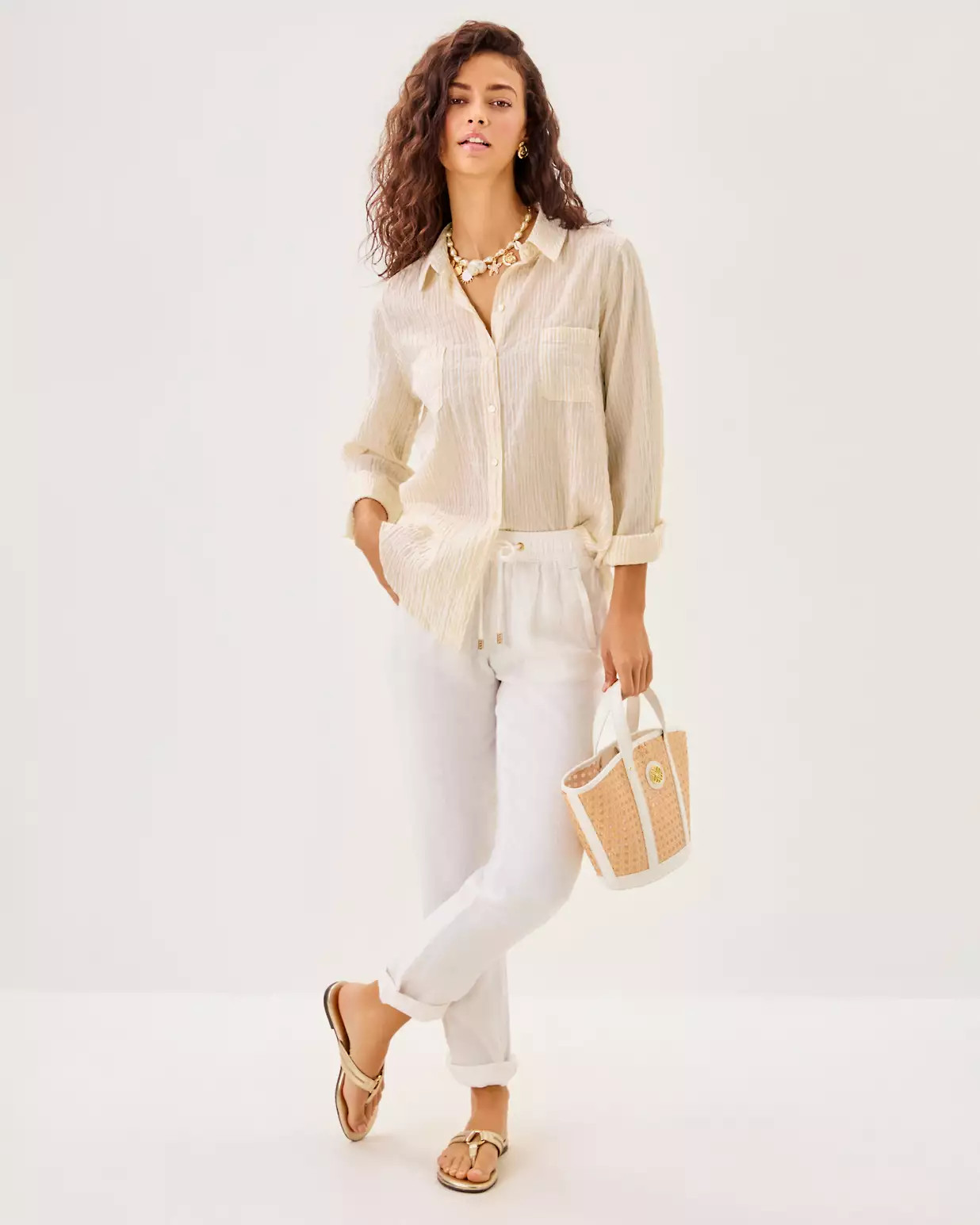 Sea View Button Down Top | Lilly Pulitzer