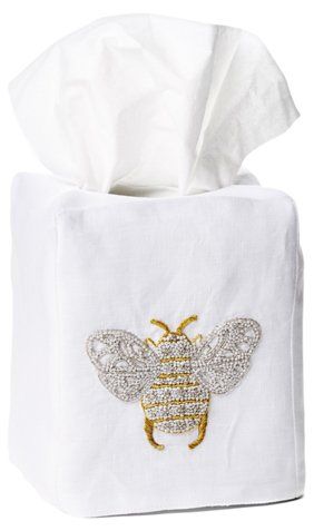 Bee Linen Tissue Box Cover | One Kings Lane