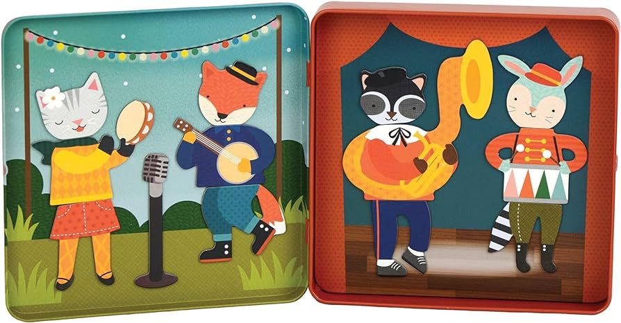 Petit Collage Magnetic Play Set, Animal Band – Mix & Match Magnetic Game Board, Ideal for Ages ... | Amazon (US)