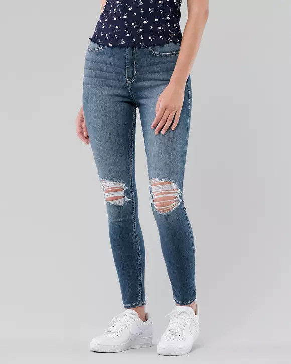 Curvy Classic Stretch High-Rise Super Skinny Jeans | Hollister (US)