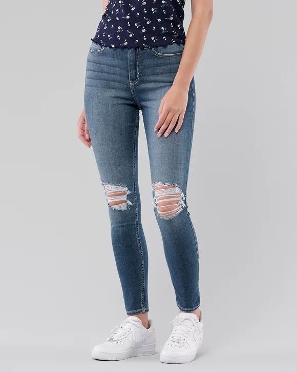 Curvy Classic Stretch High-Rise Super Skinny Jeans | Hollister (US)