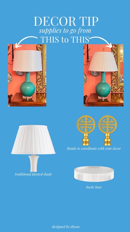 A few additions and your lamp is customized to you for the designer finish! 