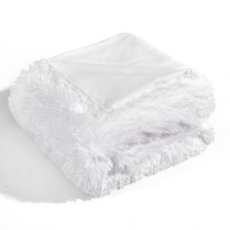 50&#34;x60&#34; Emma Faux Fur Throw Blanket White - Lush D&#233;cor | Target