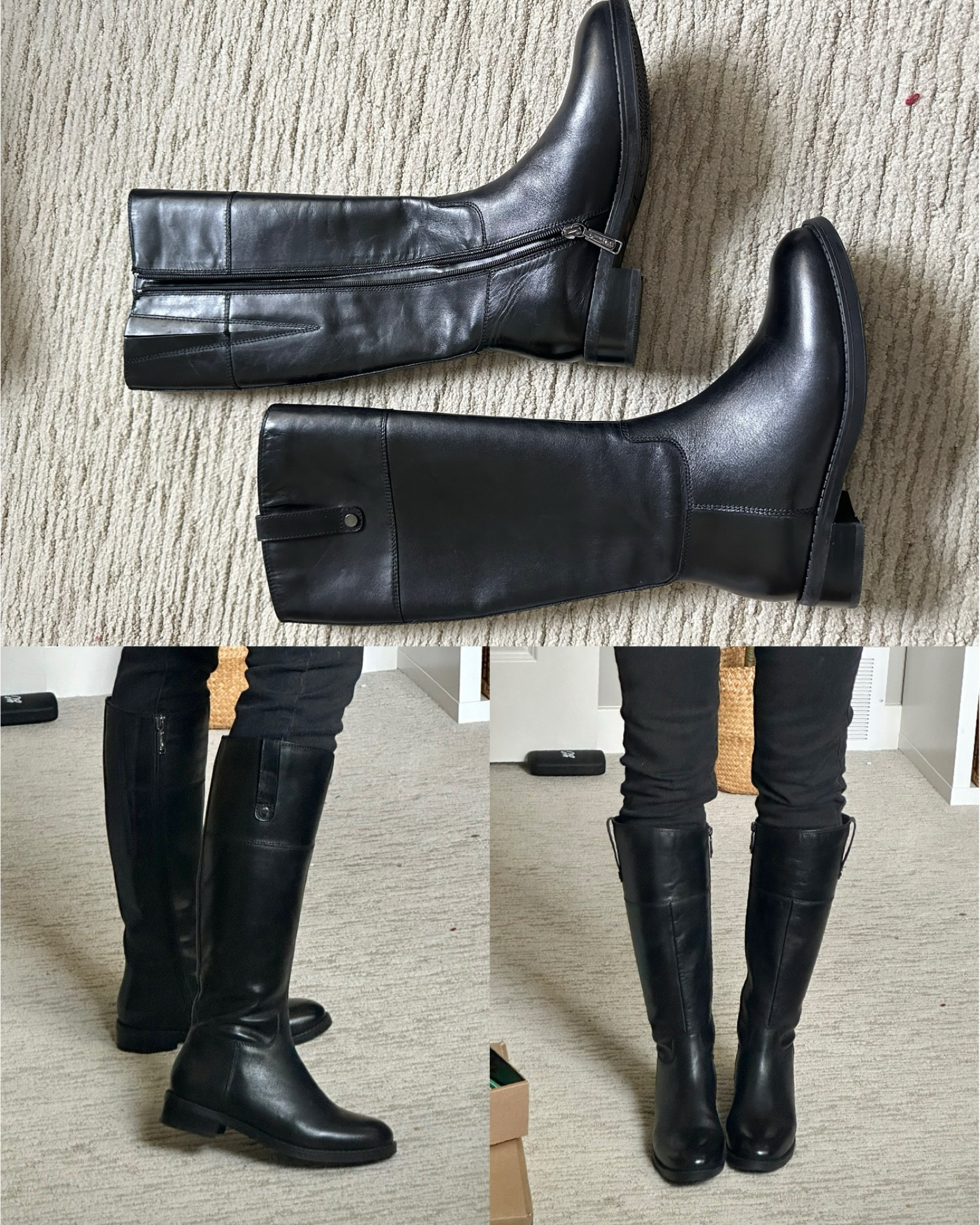The perfect classic riding boots! Real leather, waterproof, lined and have decent tread, perfect for Canadian winters! Fit tts with room for socks. If you have a narrow foot you might be able to go down 1/2 size, they are slightly long in the toe box.
Also linked other styles from the same brand.
Also linked my jeans and striped sweatshirt, they fit tts


#LTKStyleTip #LTKSeasonal #LTKShoeCrush