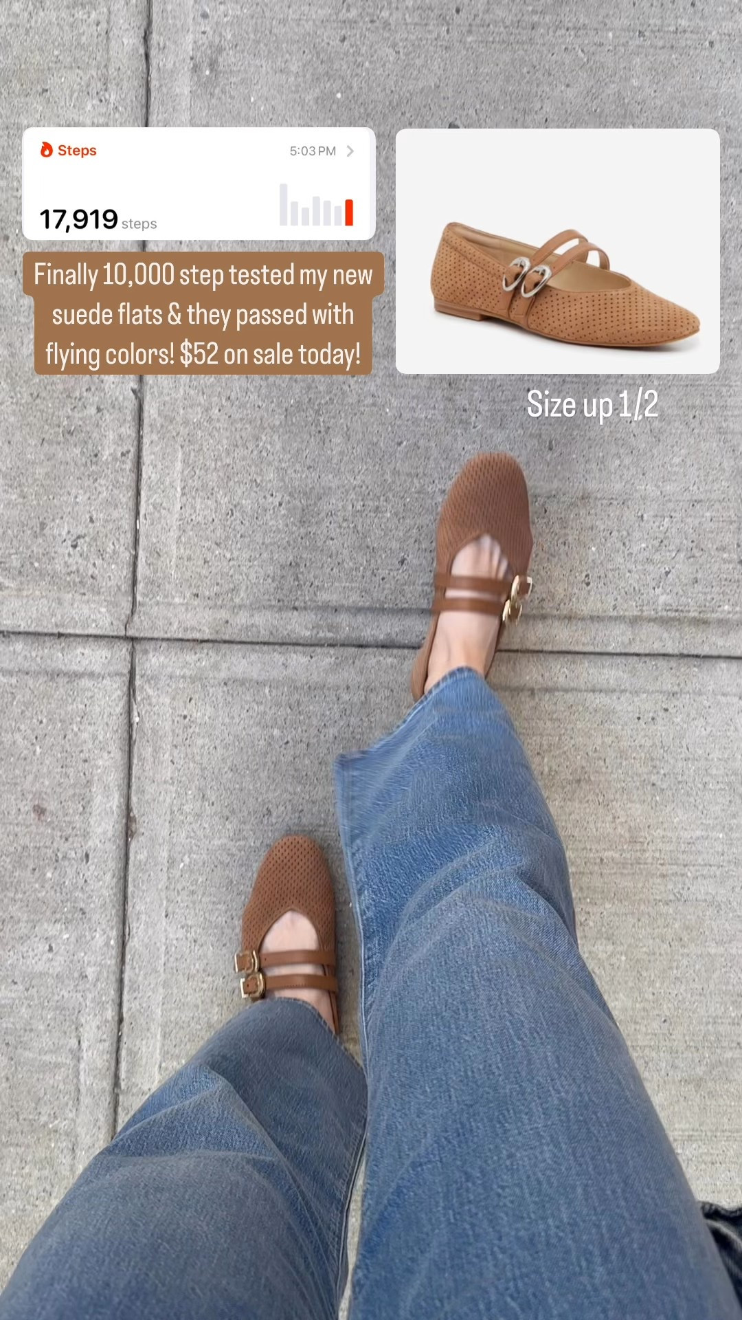 10,000 step tested my new suede flats! So comfy! I sized up 1/2 
On sale for $52 plus use an email account for free shipping


#LTKSaleAlert #LTKShoeCrush #LTKStyleTip