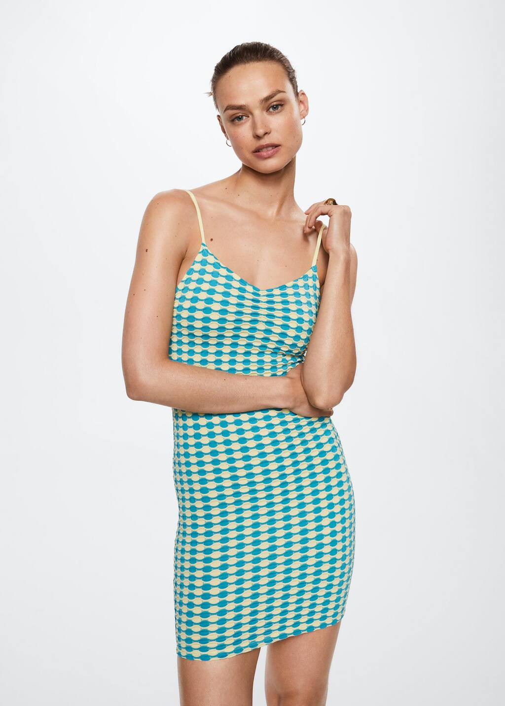 Fitted textured dress | MANGO (US)