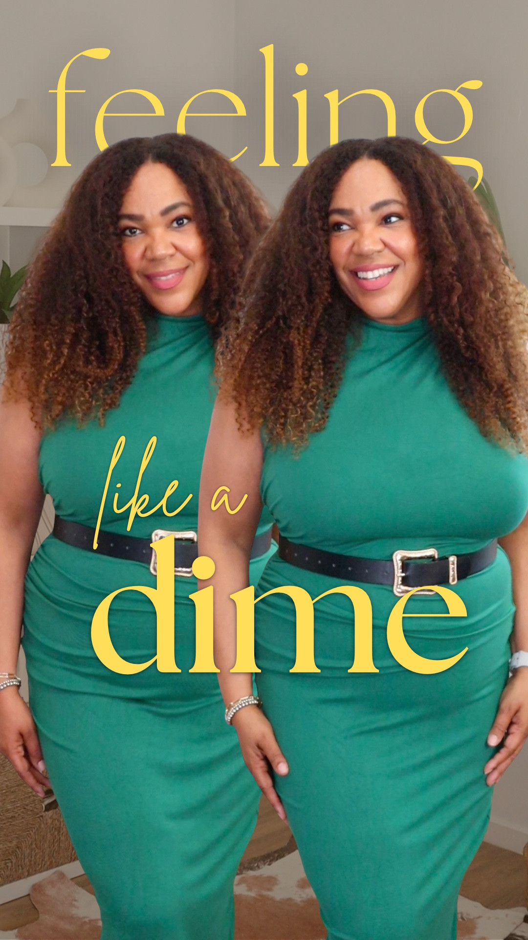 When it makes you feel like a dime 🔟✨! Super stretchy bodycon dress with a statement belt. Dress comes in a bunch of colors. Wearing a size large. 

#LTKWedding #LTKOver40 #LTKMidsize