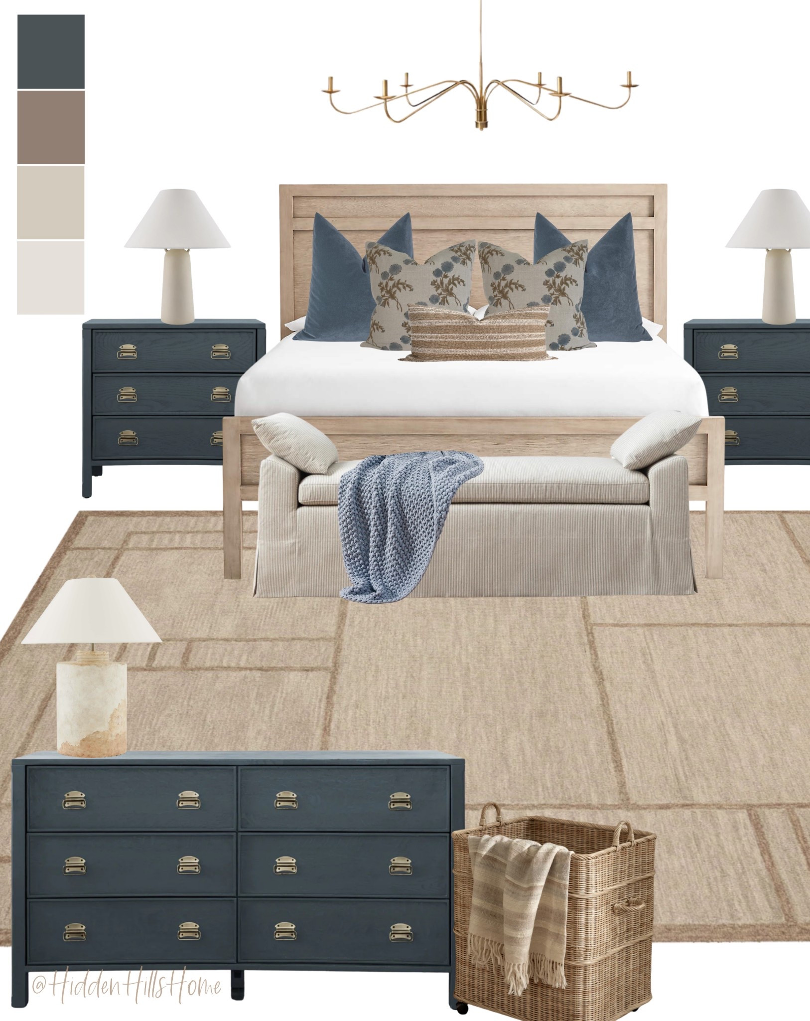 Coastal bedroom decor, bedroom mood board, cozy bedroom design, home decor ideas, bedding, nightstands, bedroom rug, neutral bedroom, beach house bedroom, lake house bedroom design 

#LTKSeasonal #LTKSaleAlert #LTKHome