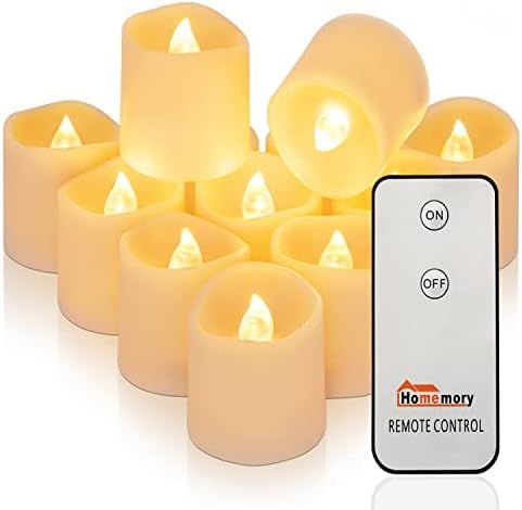 Homemory 12Pack Remote Control Flameless LED Votive Candles, Long Lasting Battery Operated Tea Li... | Amazon (US)