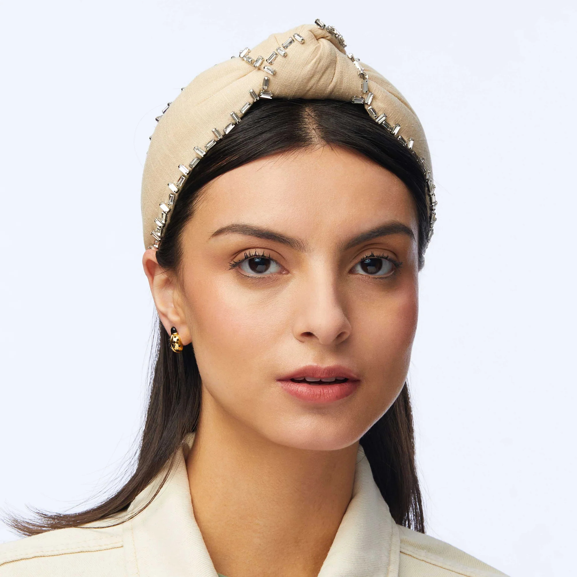 NATURAL CRYSTAL TRIM KNOTTED HEADBAND | LELE SADOUGHI