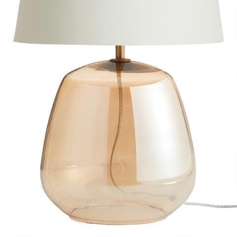 Amber Glass Cyra Table Lamp Base | World Market