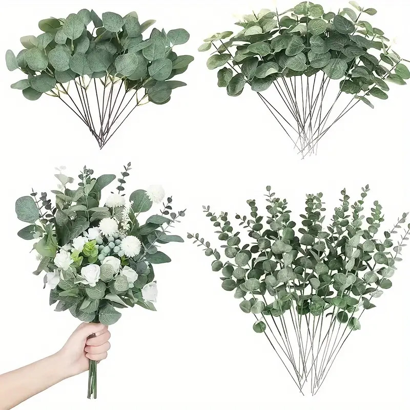 3 Kinds Artificial Eucalyptus Stems Leaves Branches Silk - Temu | Temu Affiliate Program