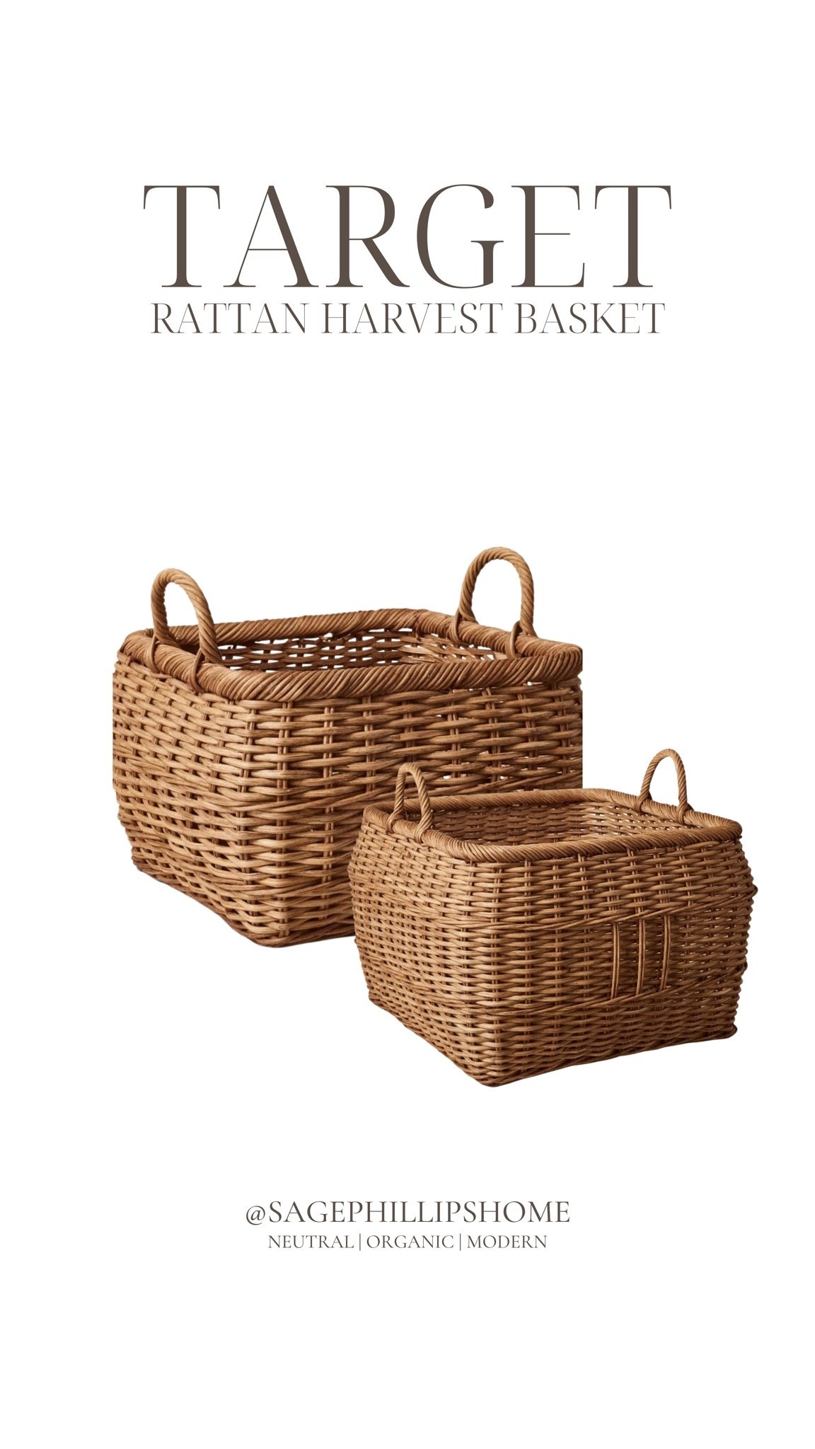 This rattan harvest basket looks like something you’d find in a little vintage market for $200…

Would be sooo cute styled with blankets, olive branches, toys, extra pillows, honestly anything. The shape and warm tone are PERFECT.

#LTKsale #LTKhome #LTKsummer
