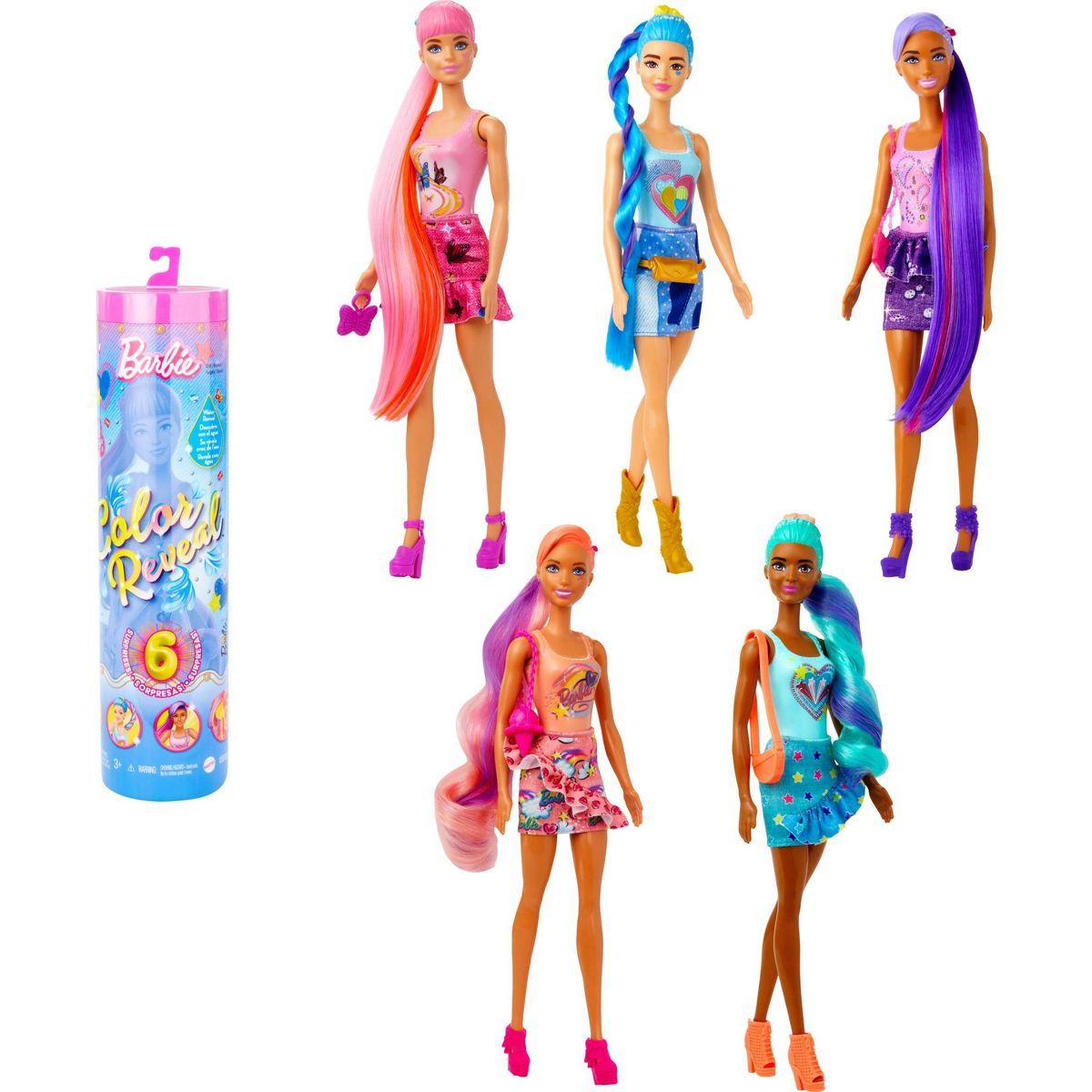Barbie Color Reveal Doll with 6 Surprises, Totally Denim Series | Target