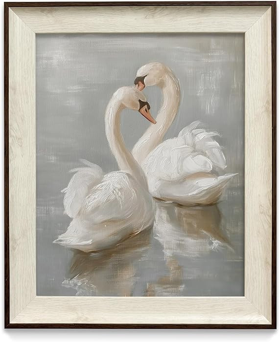 razliubit Swan Lake Wall Art Prints, Replaceable Framed Vintage Wall Decors for Room Aesthtic, Sm... | Amazon (US)