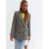 New Look Brown Check Double Breasted Oversized Blazer | Very (UK)