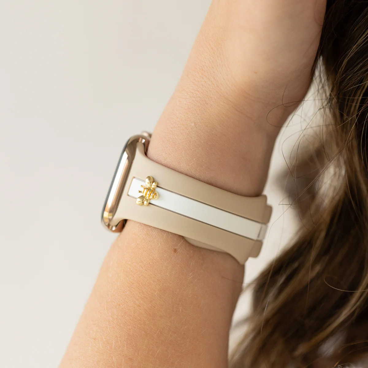 Honey Bee Me Nude Sand and White Apple Band | StrawberryAvocados