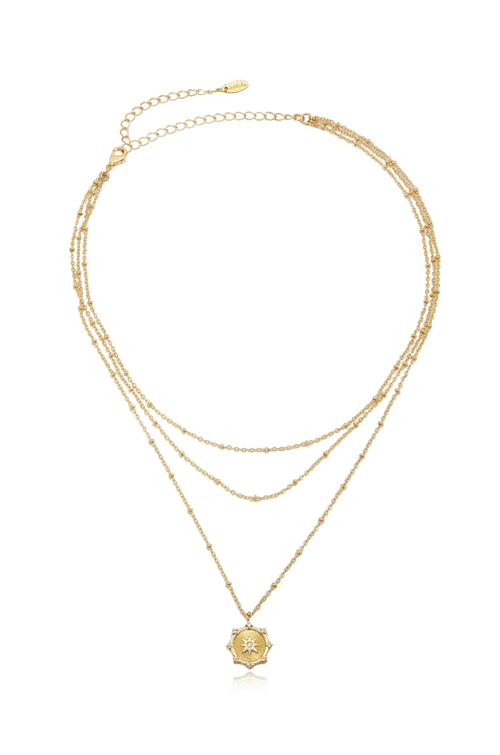Compass Keepsake Layered Necklace | Ettika