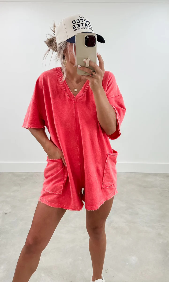 Serena Mineral Wash Romper | CK Squared Boutique