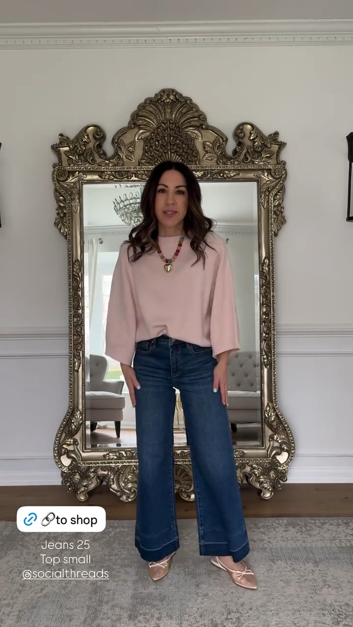 Jeans 25. Small top.

#LTKPetite #LTKOver40