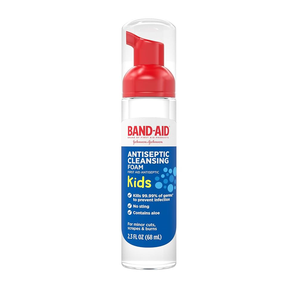 Band-Aid Brand Antiseptic Cleansing Foam for Kids, First Aid Antiseptic Foam Kills Germs to Preve... | Amazon (US)
