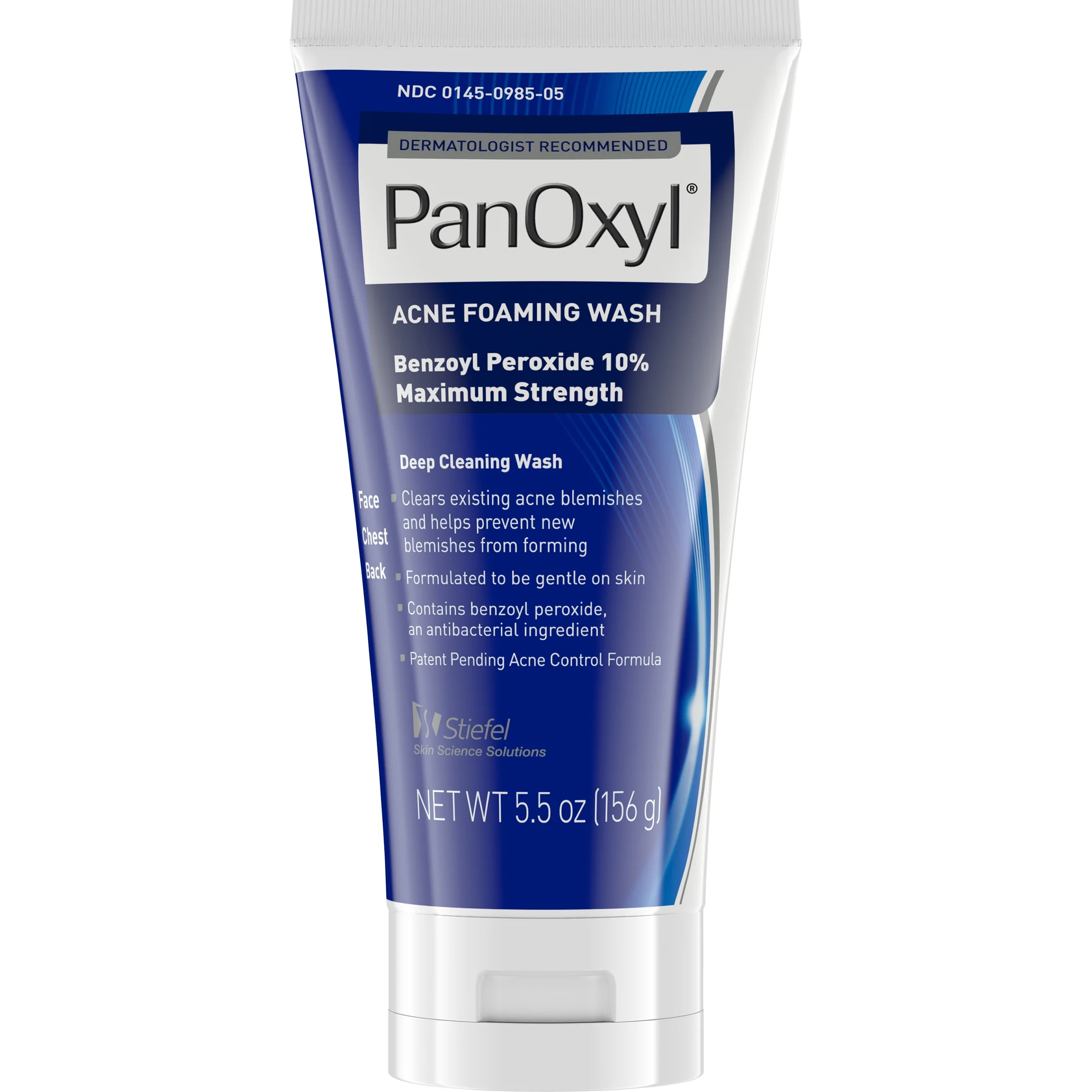 PanOxyl Foaming Acne Wash, Maximum Strength, 10% Benzoyl Peroxide - 5.5 oz | Walmart (US)