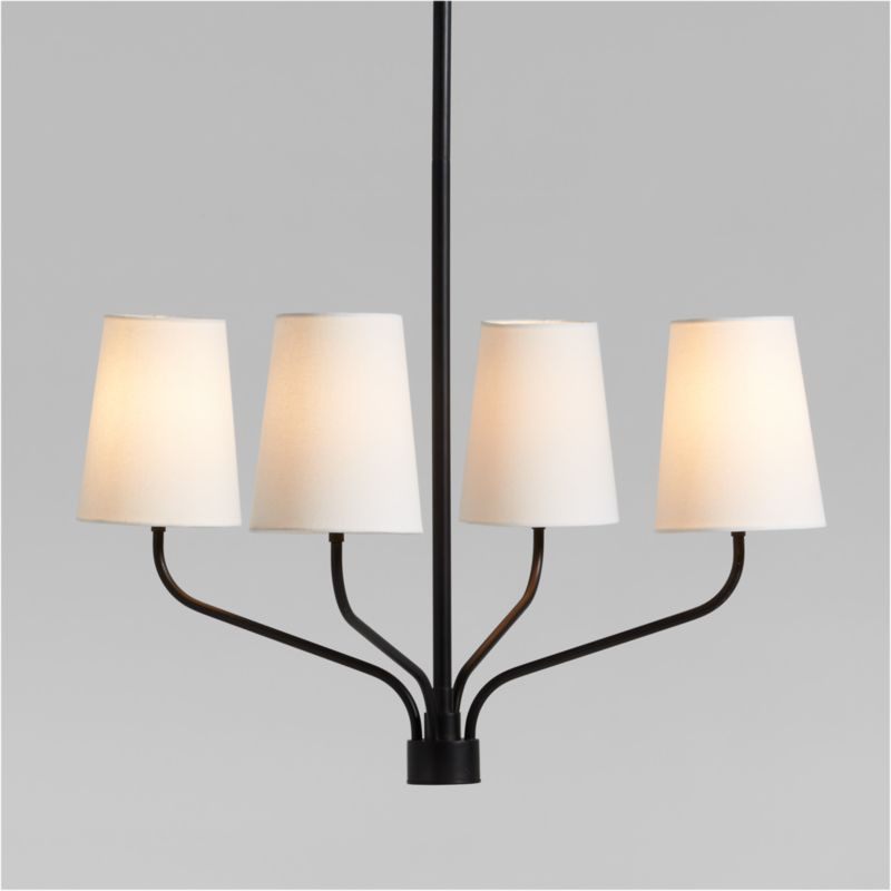 Seguin Small Blackened Steel Chandelier Light + Reviews | Crate & Barrel | Crate & Barrel