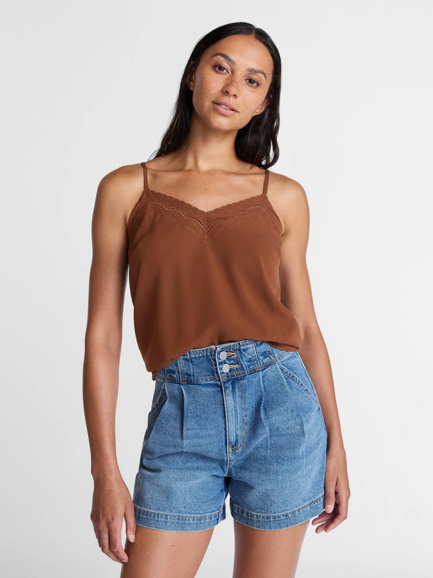Time and Tru Women's Embroidered Cami, Sizes XS-XXXL - Walmart.com | Walmart (US)