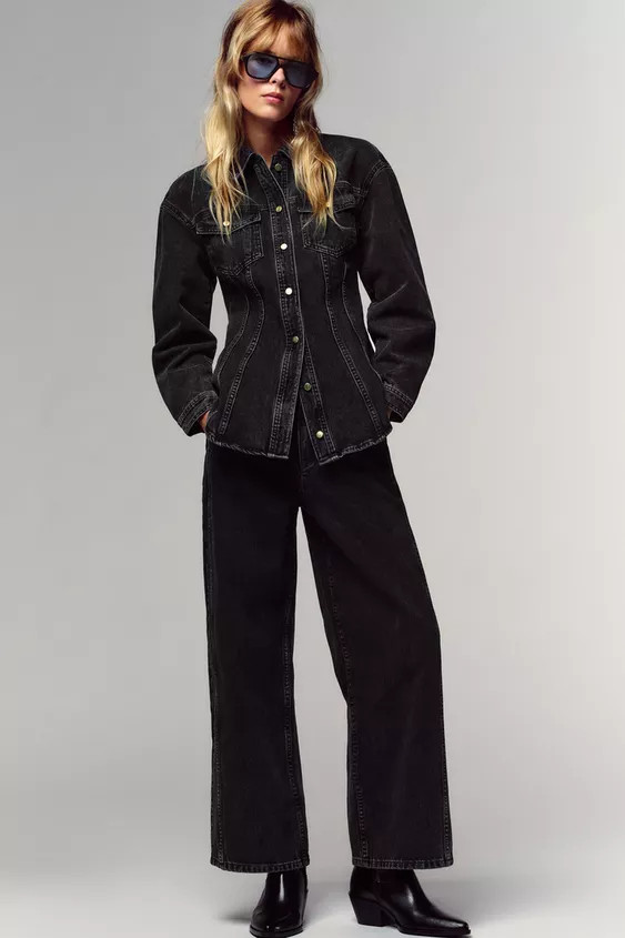 Z1975 FITTED DENIM SHIRT | Zara UK