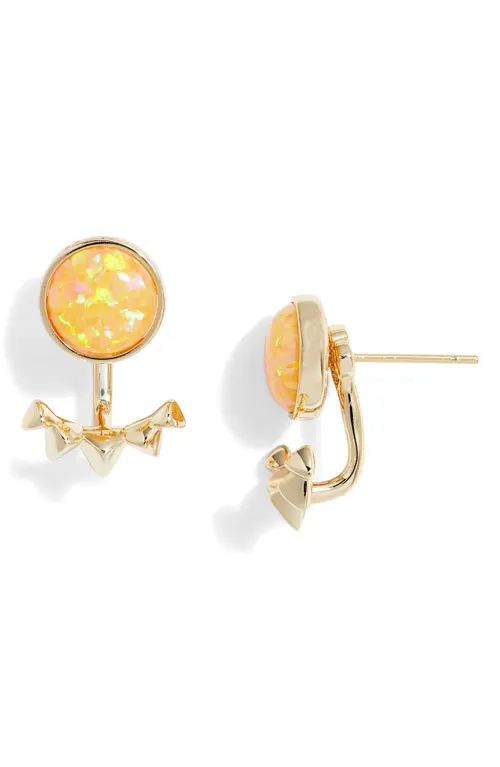 Kendra Scott Sienna Ear Jackets in Gold Citrus Kyocera Opal at Nordstrom | Nordstrom