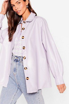 Go With the Faux Leather Relaxed Shirt | NastyGal (UK, IE)