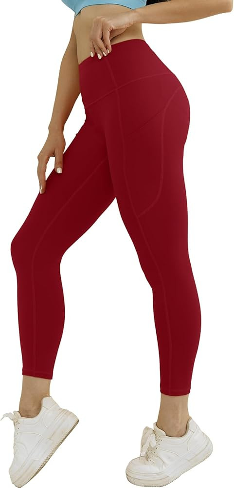 Match Womens High Waisted Active Yoga Pants with Pockets Tummy Control Workout Buttery Soft Leggi... | Amazon (US)