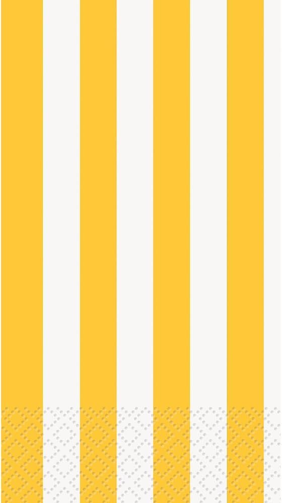 Yellow Striped Paper Guest Napkins, 16ct | Amazon (US)